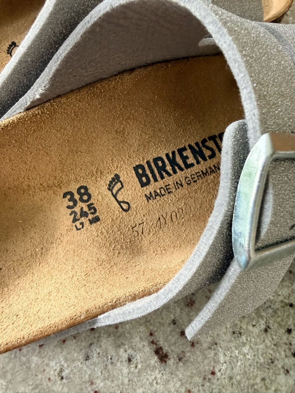 Birkenstock Arizona Sandals – Silver Shimmer ✨ (NEW without box) - Picture 5 of 5